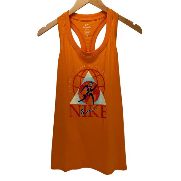 Nike Tops - Nike Tank Top Womens XL Orange JUST DO IT Racerback Dri Fit Activewear
